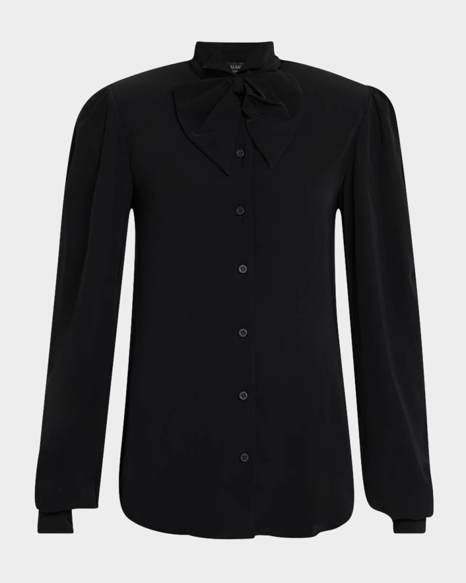 Bow Button Down Blouse